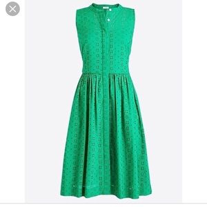 Jcrew eyelet sleeveless dress